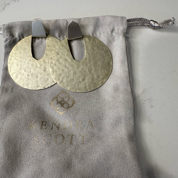 Kendra Scott Diane Statement Gold Earrings - Picture 2 of 2